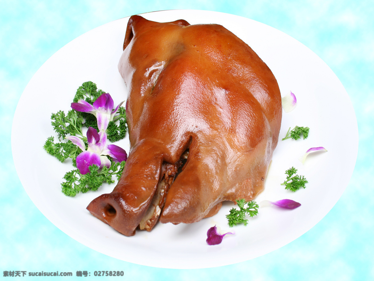 卤猪头 扒猪脸 猪面肉 新鸿做菜专家 餐饮美食 传统美食 摄影图库