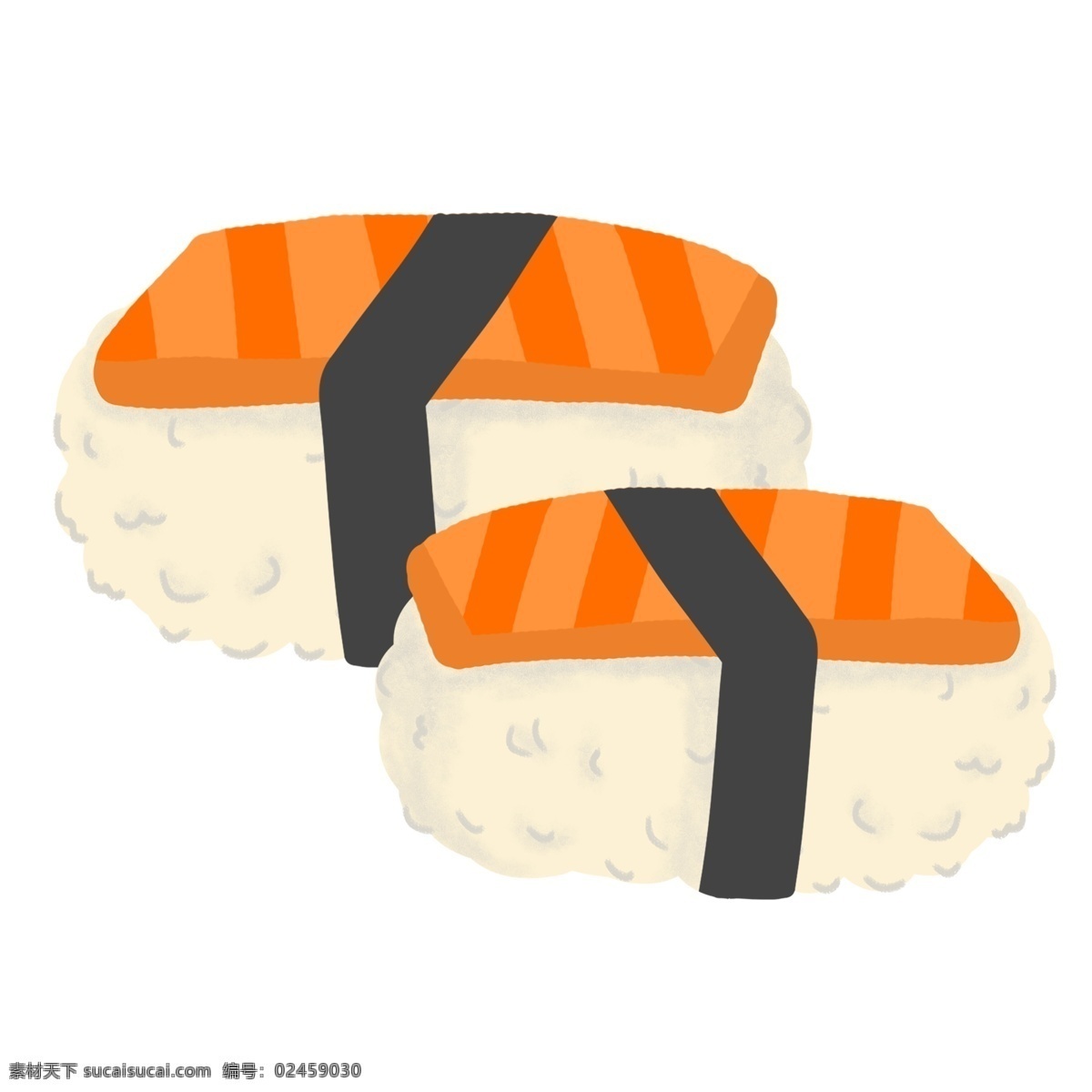 美味 日式 寿司 插画 美味的寿司 三文鱼寿司 日式美食 食物 卡通食物插画 创意寿司插画 食物插画