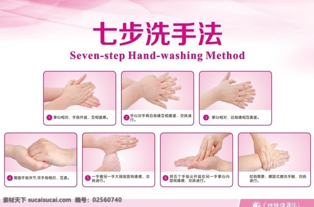七步洗手法 卫生 健康 洗手 步骤 安全