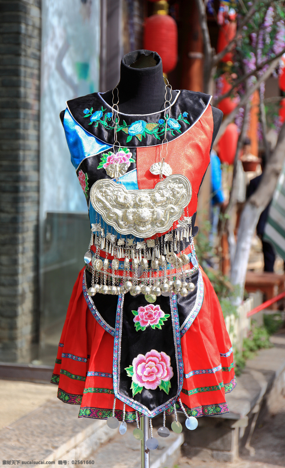 美丽 云南 少数民族 服饰 衣服 少女服 女装 衣架 文化艺术 传统文化