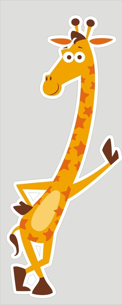 卡通 平面素材 长颈鹿矢量图 可爱长颈鹿 斑点 卡通素材 矢量素材 卡通长颈鹿 矢量长颈鹿 手绘长颈鹿 长颈鹿素材