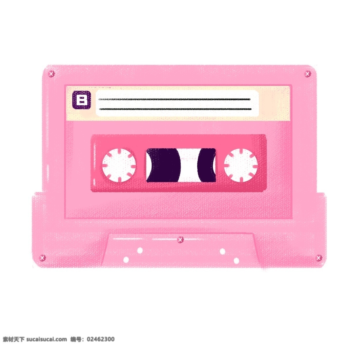 粉色 磁带 手绘 插画 粉色的磁带 储蓄音乐 存储歌曲 手绘磁带 卡通磁带 磁带插画 磁带装饰 漂亮的磁带