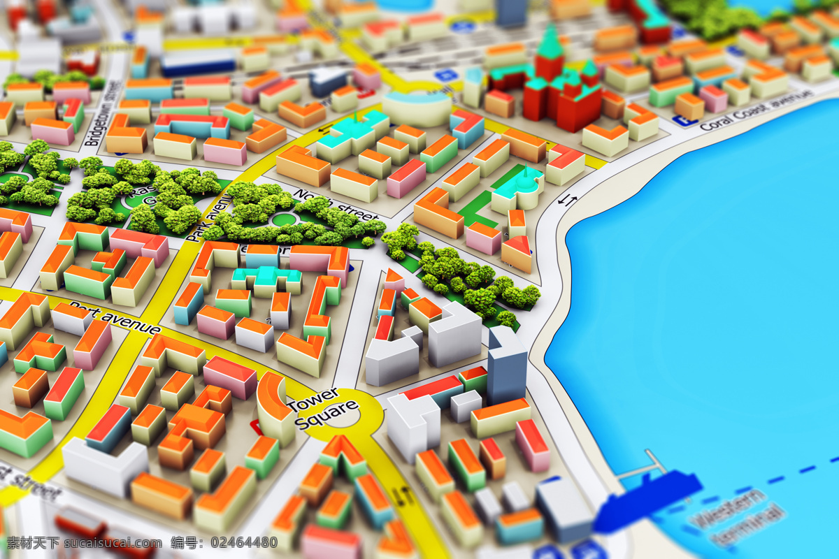 3d城市地图 城市规划设计 3d地图 建筑模型 房子模型 楼房模型 其他类别 环境家居 青色 天蓝色