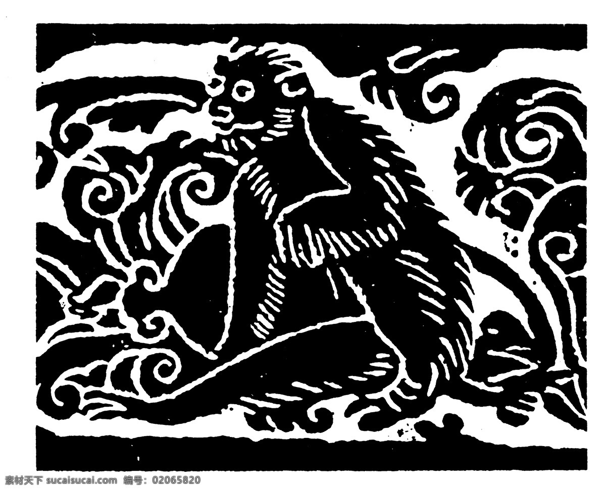 动物图案 隋唐五代图案 中国 传统 图案 中国传统图案 设计素材 装饰图案 书画美术 黑色