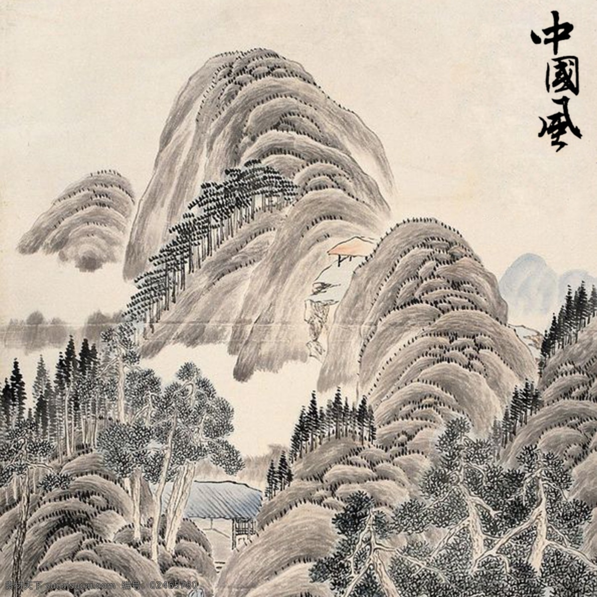 中国 风 主 图 电子 淘宝 天猫 中国风 山水画 主图 复古主图