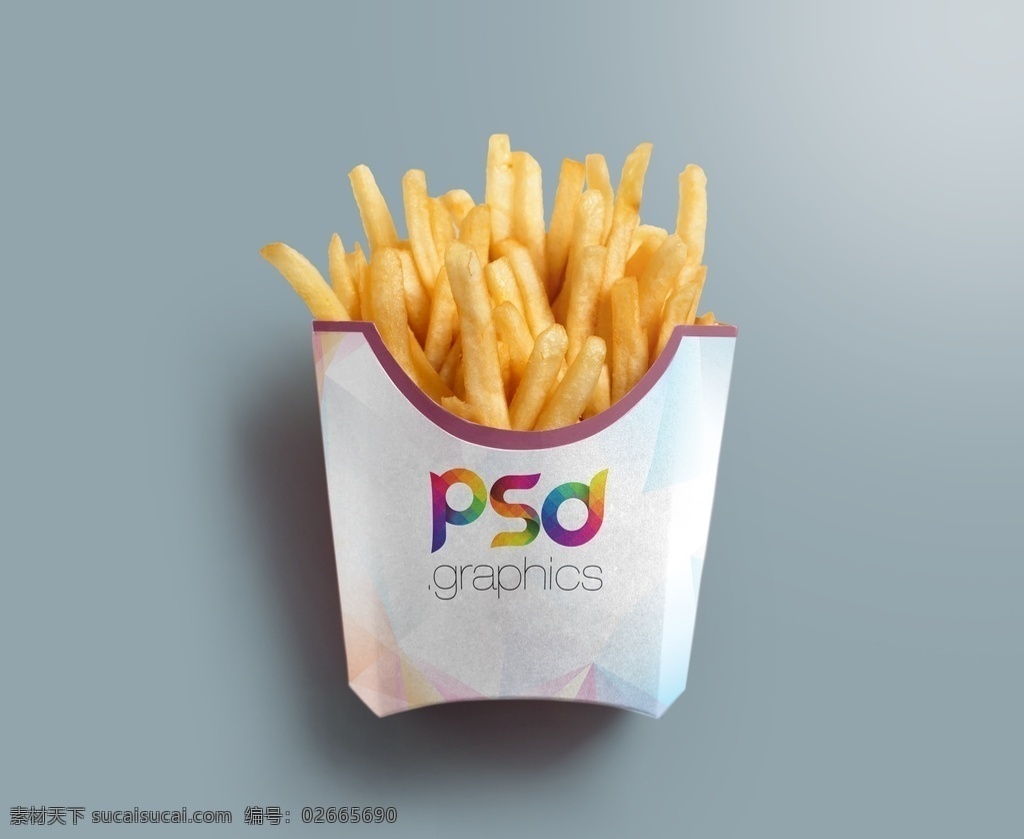 炸薯条 包装 样机 炸薯条包装样 包装样机 薯条盒样机 psd素材 源文件