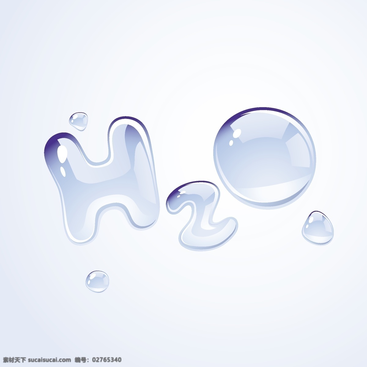 h2o 水滴 形状 矢量 字母 字体设计 滴 水分子 矢量图 艺术字