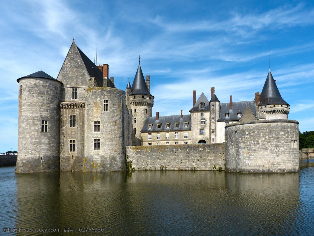 卢瓦尔河 城堡 高清 卢瓦尔河景观 古老城堡 欧式建筑 河流 流水 蓝天白云 天空 城市风光 古建筑 旅游景观