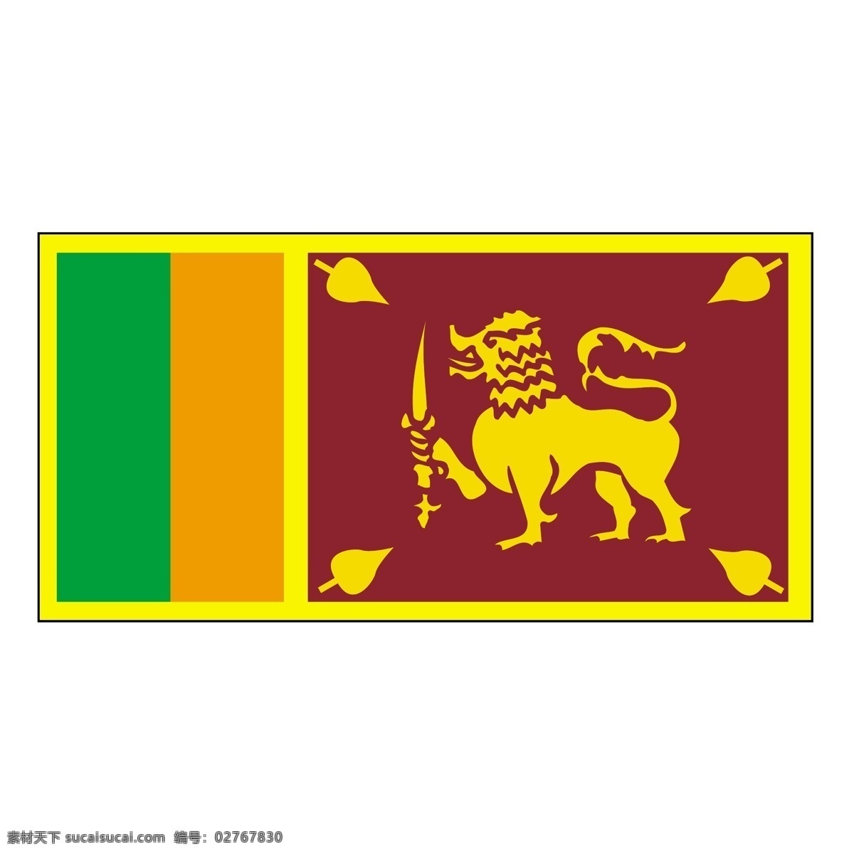 斯里兰卡 斯里兰卡国旗 传统 向量 标志 标志矢量矢量 艺术 矢量 图标 建筑家居