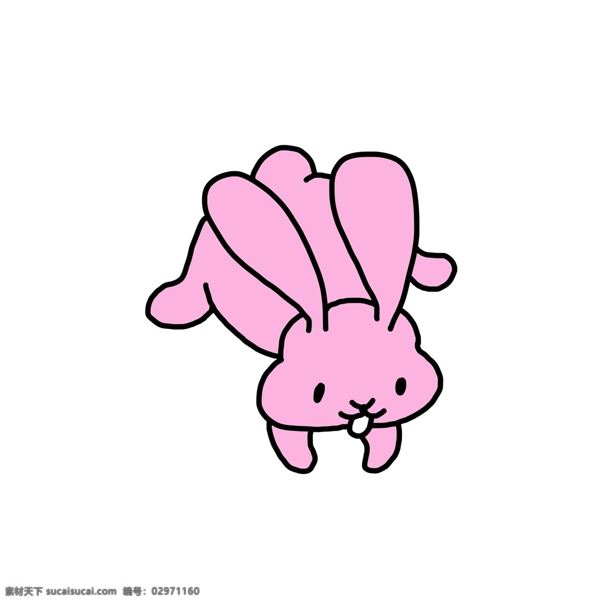 复活节 兔子 爬行 插图 粉色的兔子 爬行的兔子 俏皮的兔子 精美的兔子 一只兔子 复活节兔子 装饰兔子