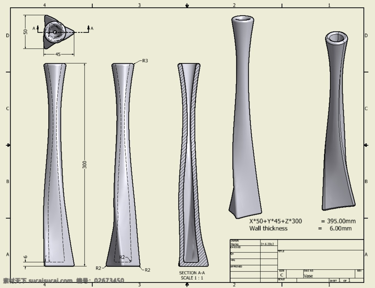 花瓶 装饰 3figulo figuloceramic2 3d模型素材 建筑模型