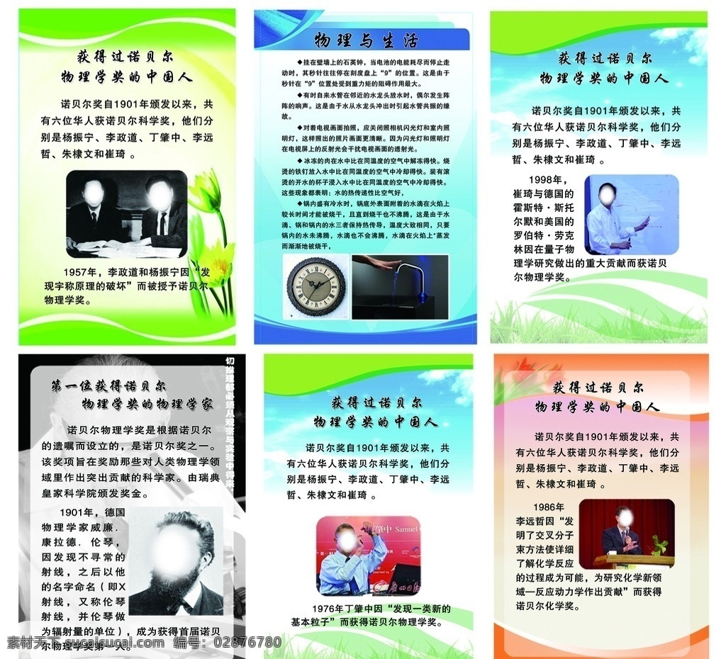 获得 诺贝尔物理学奖 杨振宁 李郑道 李远哲 崔琦 朱棣文 分层