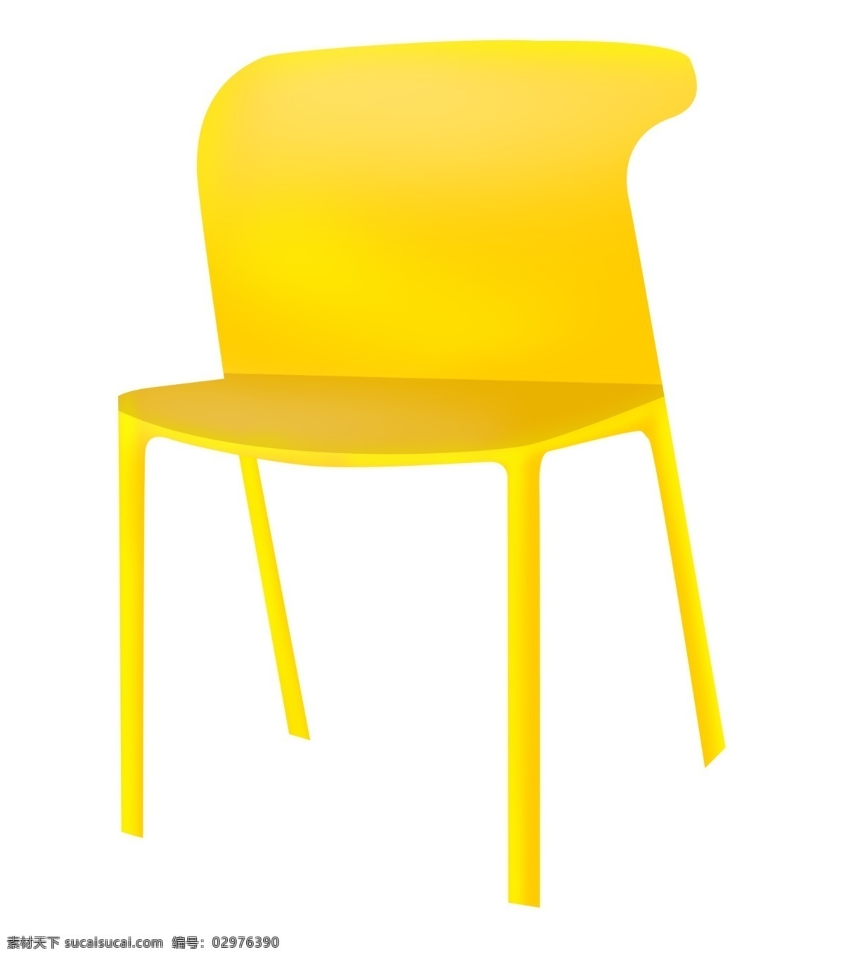 黄色 椅子 家具 插画 黄色的椅子 卡通插画 椅子插画 家具插画 家具椅子 凳子座位 塑料的椅子