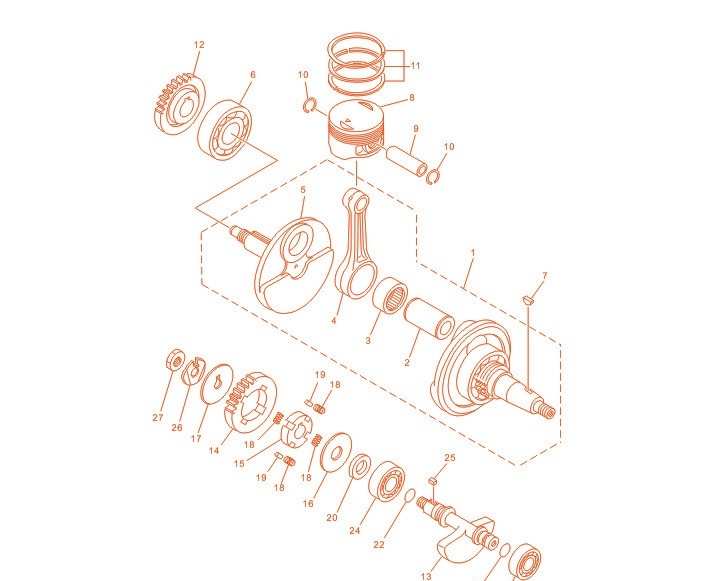 摩托车 配件 矢量图 摩托车配件 汽车配件 发动机 线条画 活塞 套头 汽缸 矢量