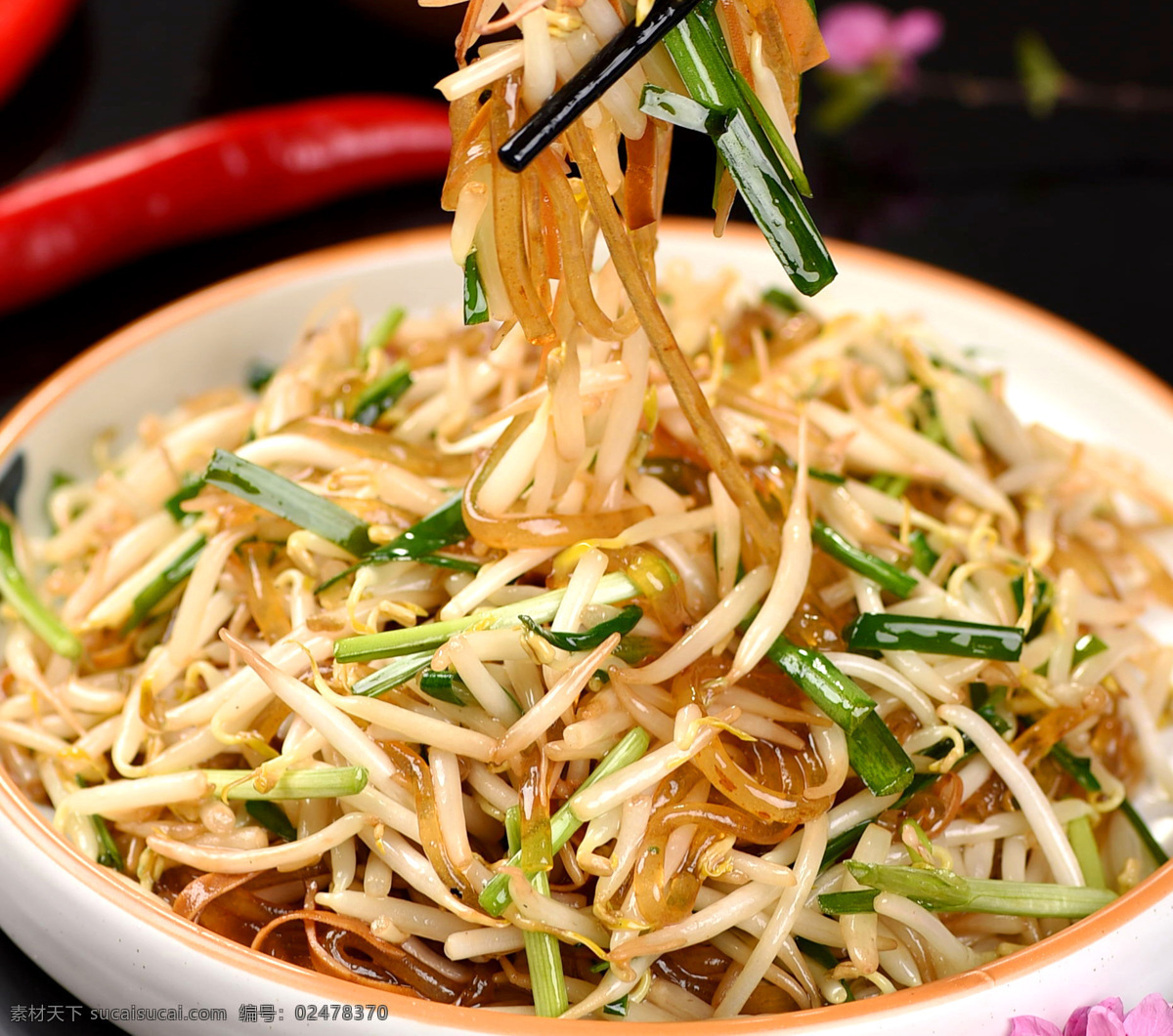 小炒笨豆芽 菜品图片 传统美食 餐饮美食 美食 豆芽 醋溜豆芽 豆芽韭菜