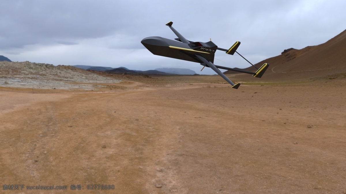 无人 靶机 航空 军事 航空航天 3d模型素材 建筑模型