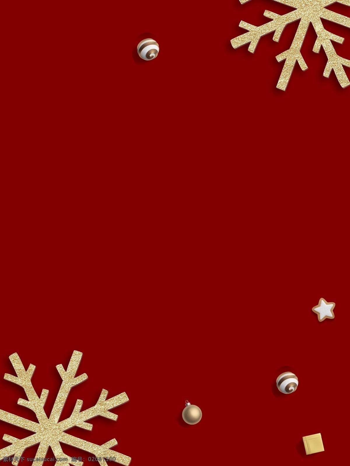 红 金色 大气 圣诞 狂欢 节日 背景 质感 红色 圣诞节 卡通 水晶球 雪人 童趣 手绘
