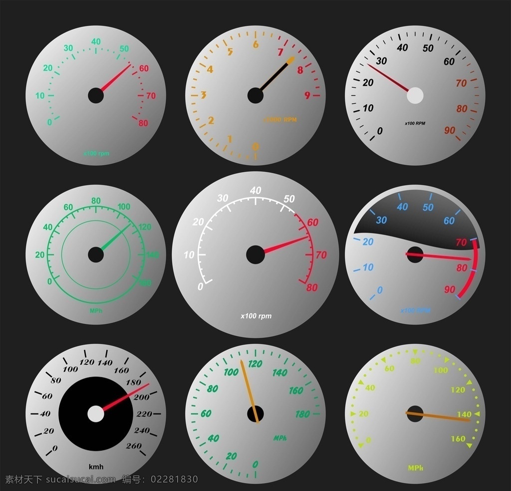仪表 指针 汽车仪表 速度 油表 容量显示表 表盘 压力表 气压表 指示表 汽车仪表盘 迈速表 汽车 矢量 现代科技 交通工具