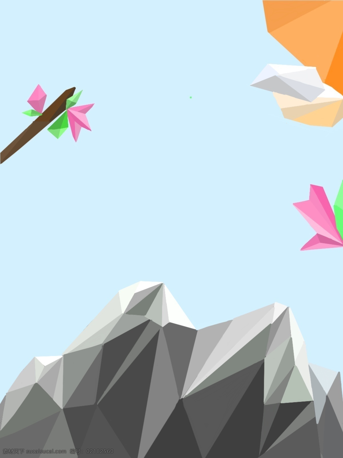 原创 棱角分明 雪山 背景 图 广告背景 几何