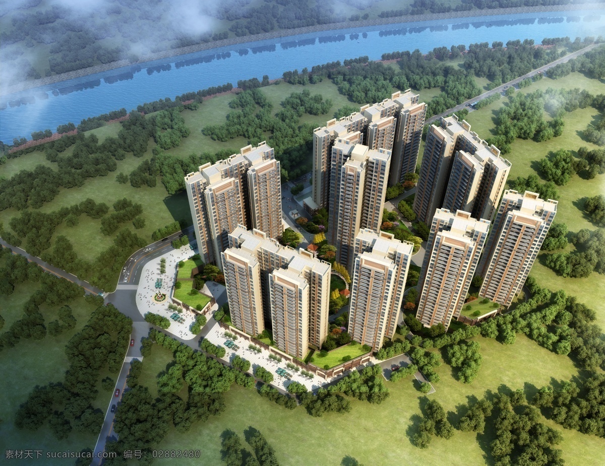 房地产效果图 房地产鸟瞰图 房地产建筑 房地产洋房 房地产区位图 房地产区域图 房地产俯瞰图 楼盘效果 楼盘鸟瞰图 房地产 环境设计 效果图