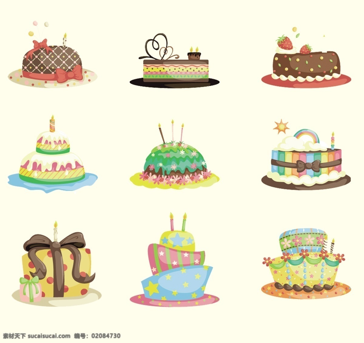 各种生日蛋糕 生日蛋糕 蛋糕素材 生日 生日素材