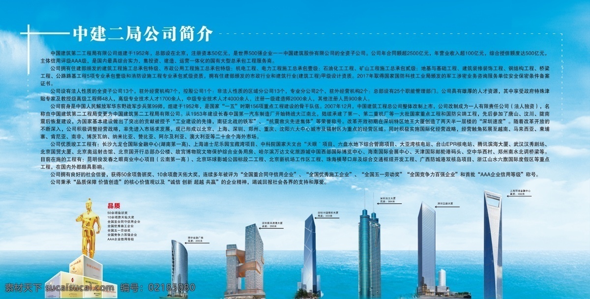 中建 二 局 公司简介 中国建筑 中建二局 企业宣传 代表工程