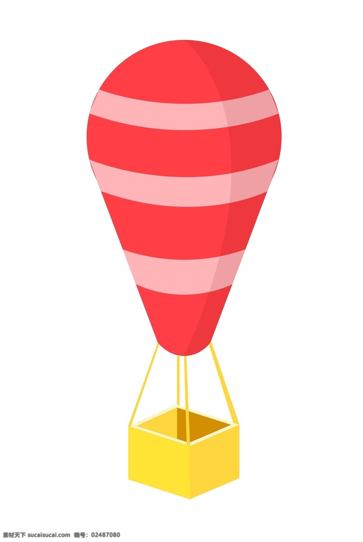 红色 热气球 插画 红色的热气球 热气球装饰 热气球插画 立体热气球 卡通热气球 创意热气球