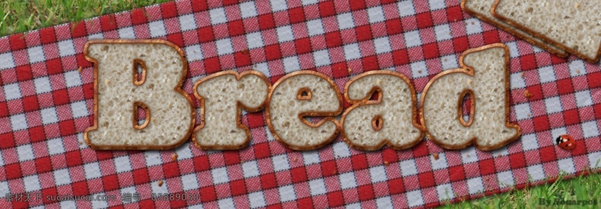 简单 面包 装饰 源文件 格仔 草地 食物 杂粮 装饰图案