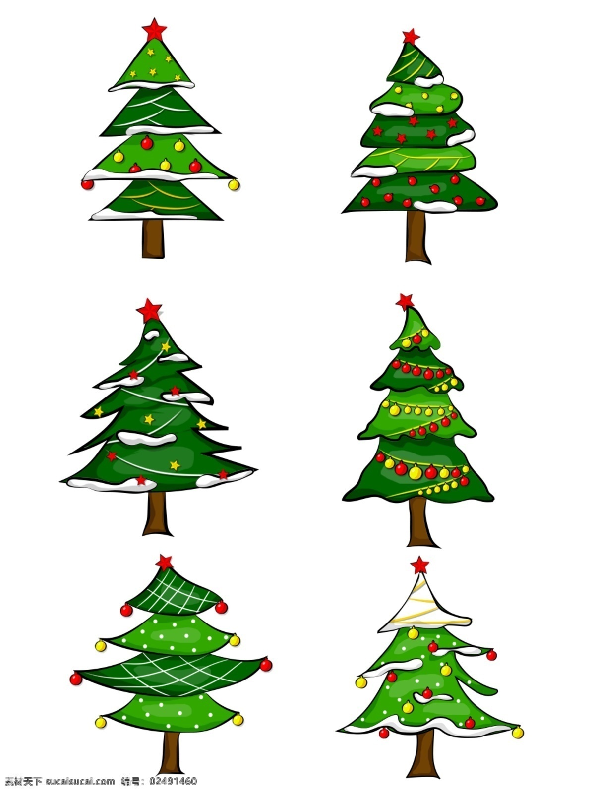 圣诞 矢量 圣诞树 装饰 套 图 元素 树元素 装饰物 节日 矢量套图 圣诞树套图 树