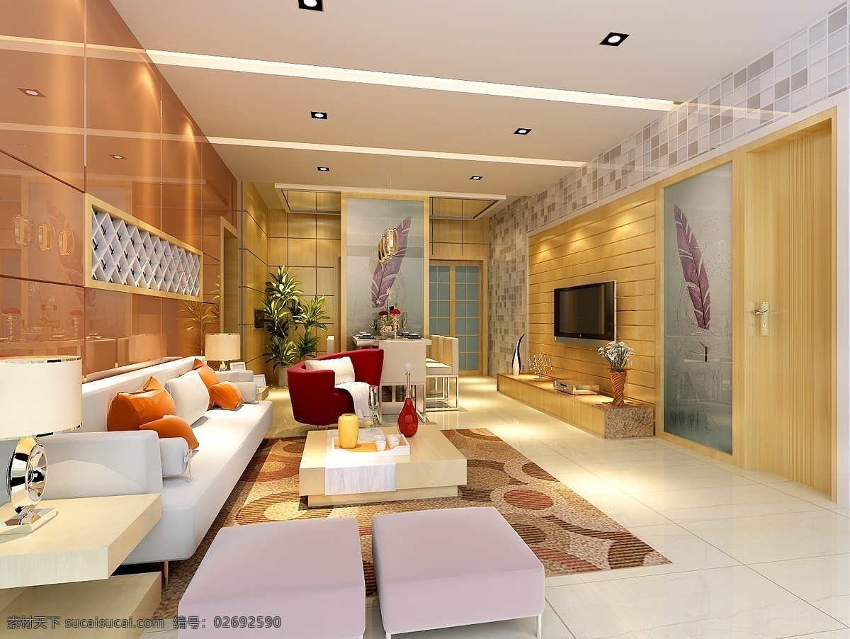 欧式 客厅 模型 3d模型 欧式客厅 沙发茶几 室内设计 客厅模型 3d模型素材 室内装饰模型