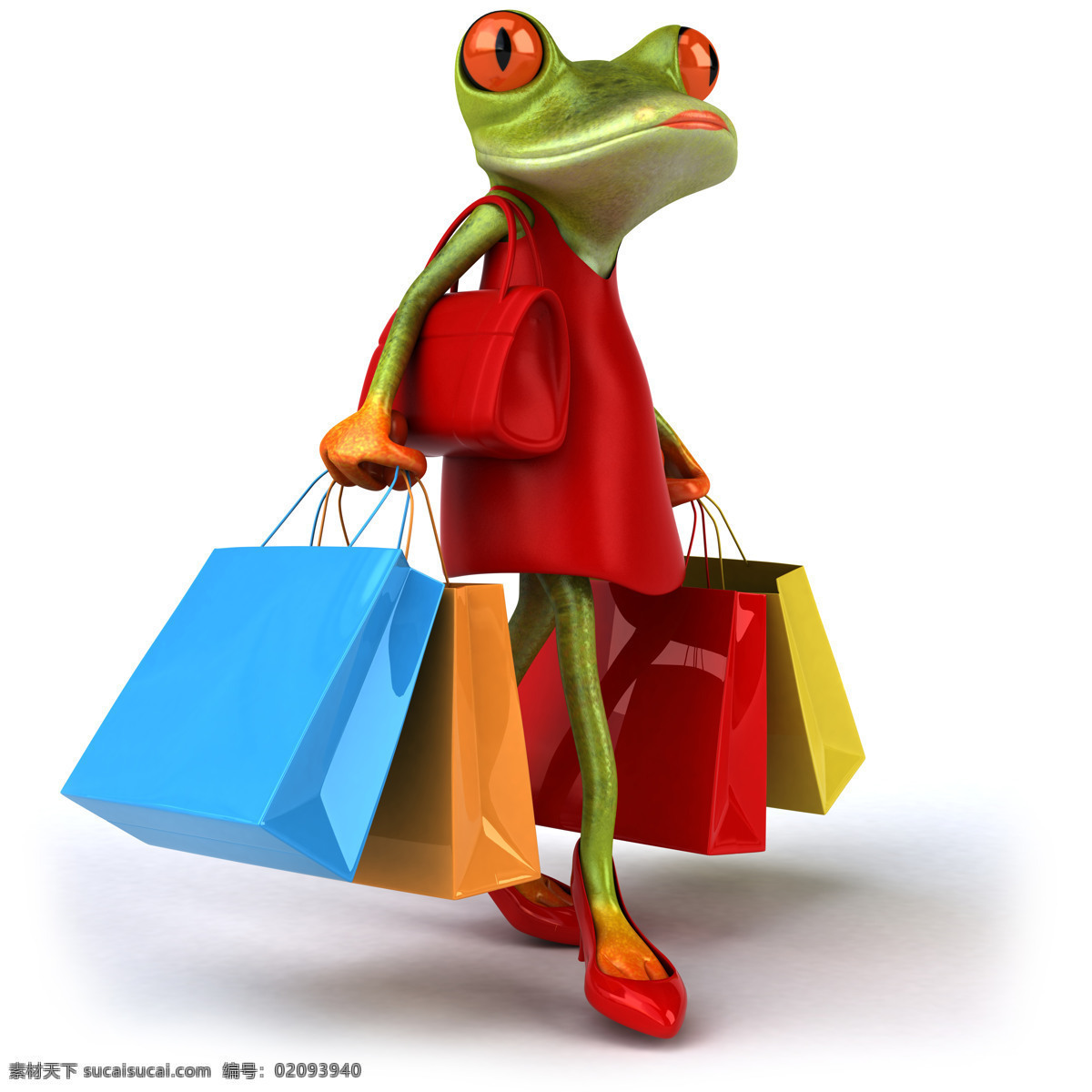 提 购物袋 青蛙 青蛙摄影 袋子 购物 卡通青蛙 水中生物 生物世界