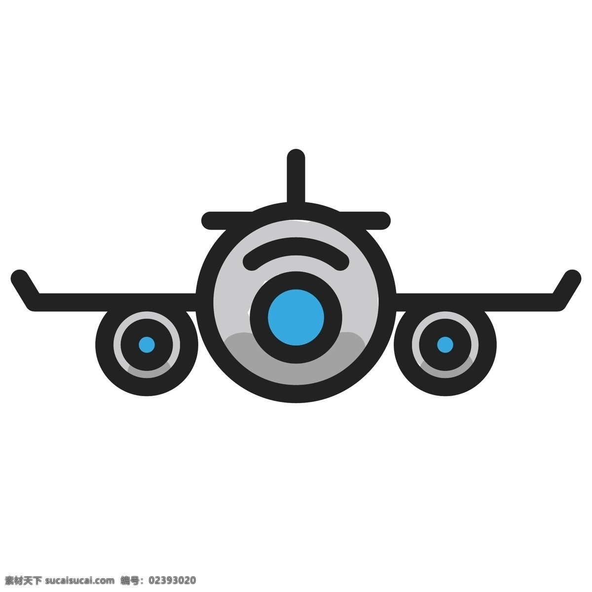 灰色 飞机 正面图 插图 灰色飞机 正面飞机插图 飞机正面切图 平面 蓝色 飞行 军事飞机 交通工具 空中