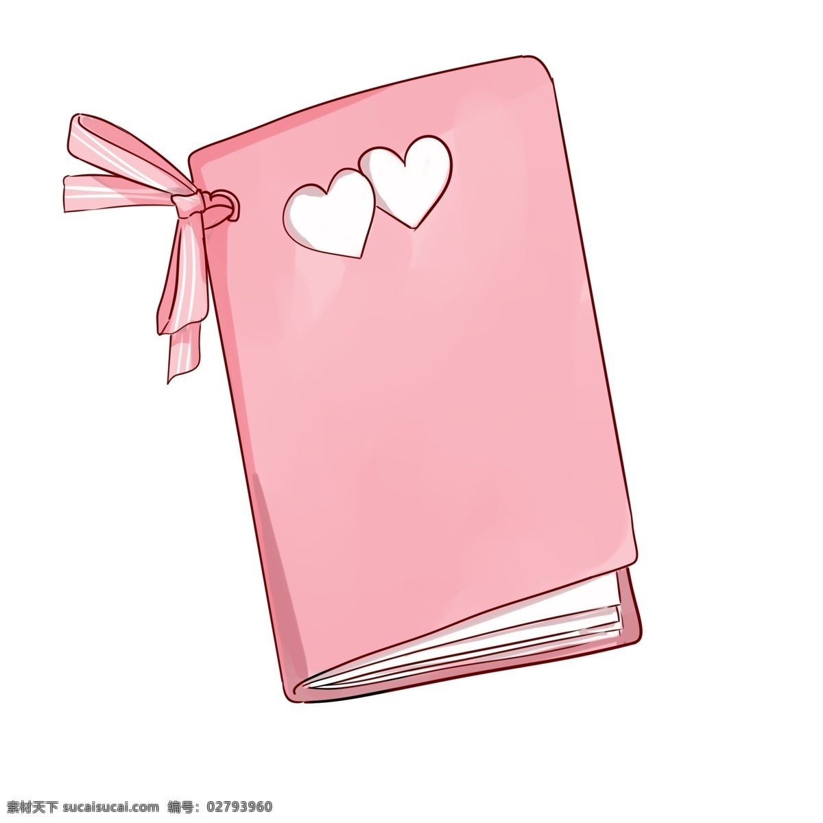 粉色 浪漫 爱心 日记本 手绘 卡通 粉色日记本 丝带 爱心笔记本 手绘日记本 笔记本 卡通笔记本