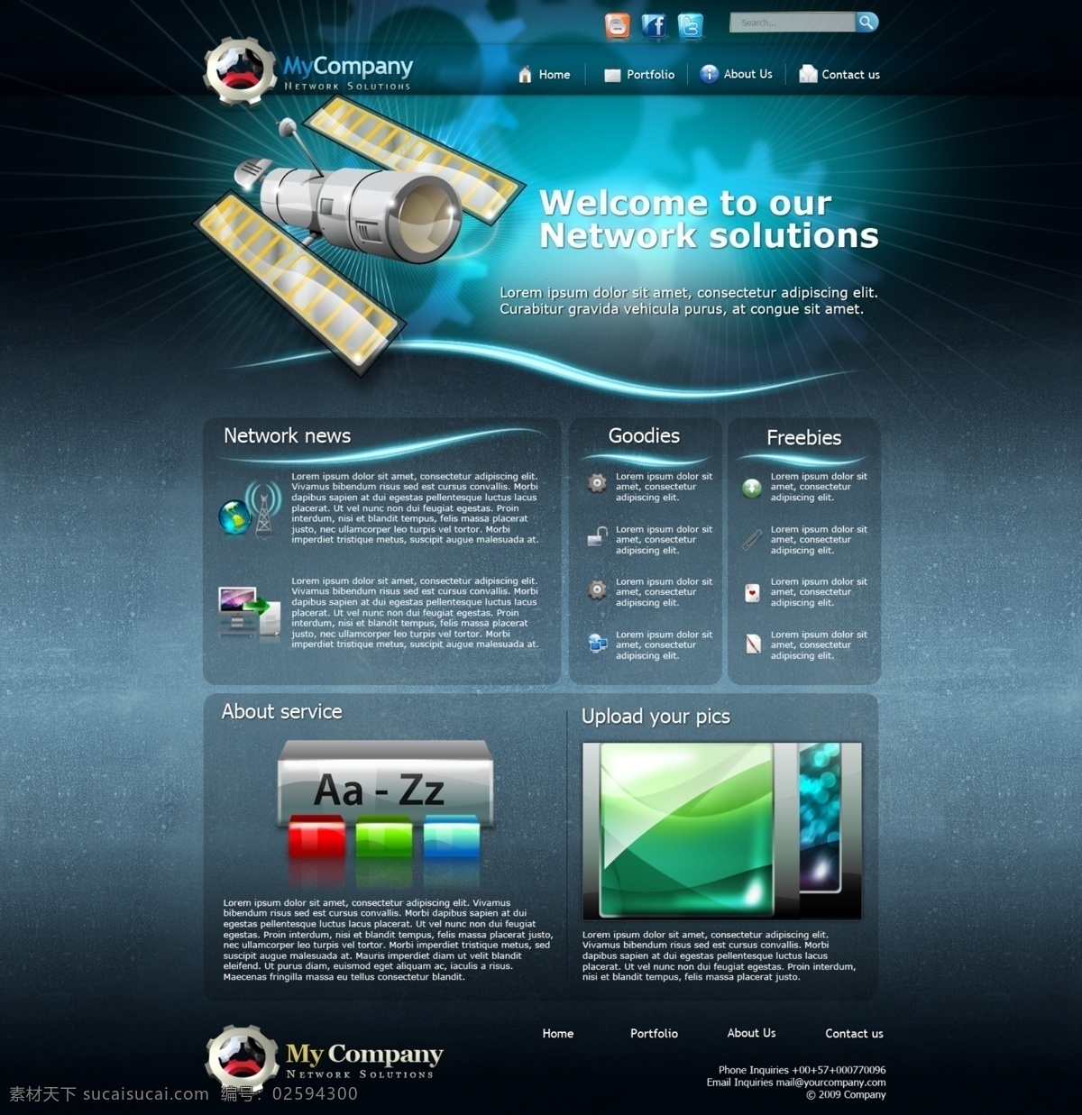 国外 科技 网页模板 模板 欧美模板 现代 源文件 网页素材