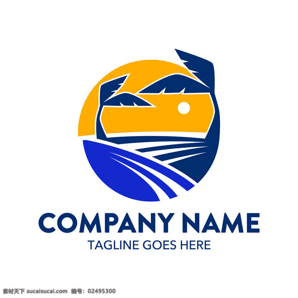 绿色 线条 椰子树 标志 logo 创意logo 企业logo logo标志 矢量素材 标志设计 英文标志 蓝色 线条标志 椰树 海滩标志