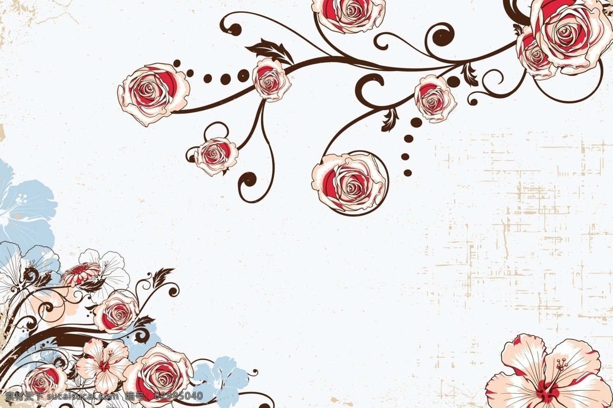 玫瑰线条 花 花卉 花朵 抽象花 矢量 分层 矢量文件 花卉素材 背景墙 壁画 线条花 底纹 背景 抽象 花卉背景 背景素材 源文件