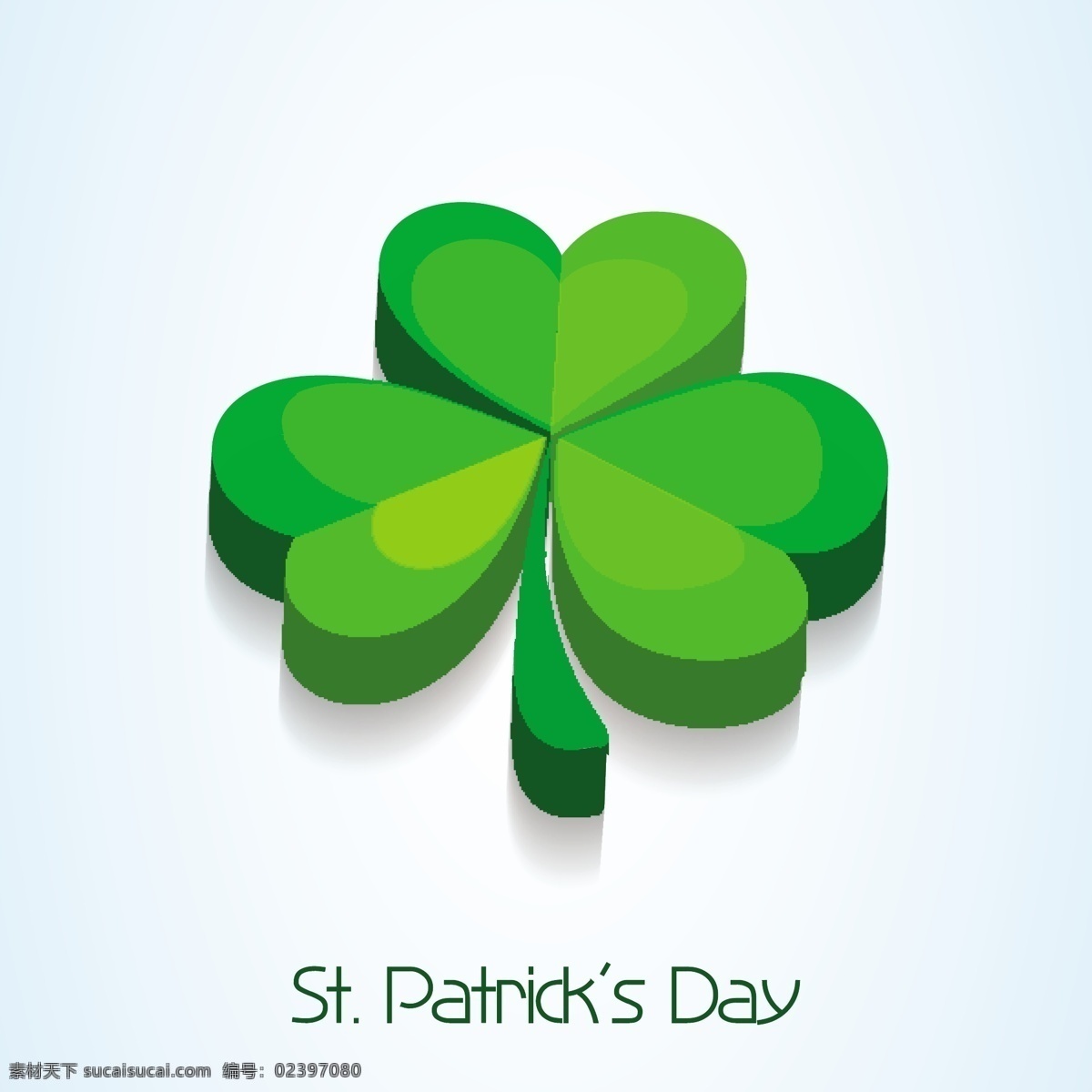 st 幸福 patrciks 日 庆祝活动 传单 白色
