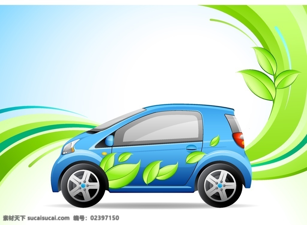 环保车辆 绿色 新能源 电动汽车 环保汽车 循环能源 现代科技 交通工具