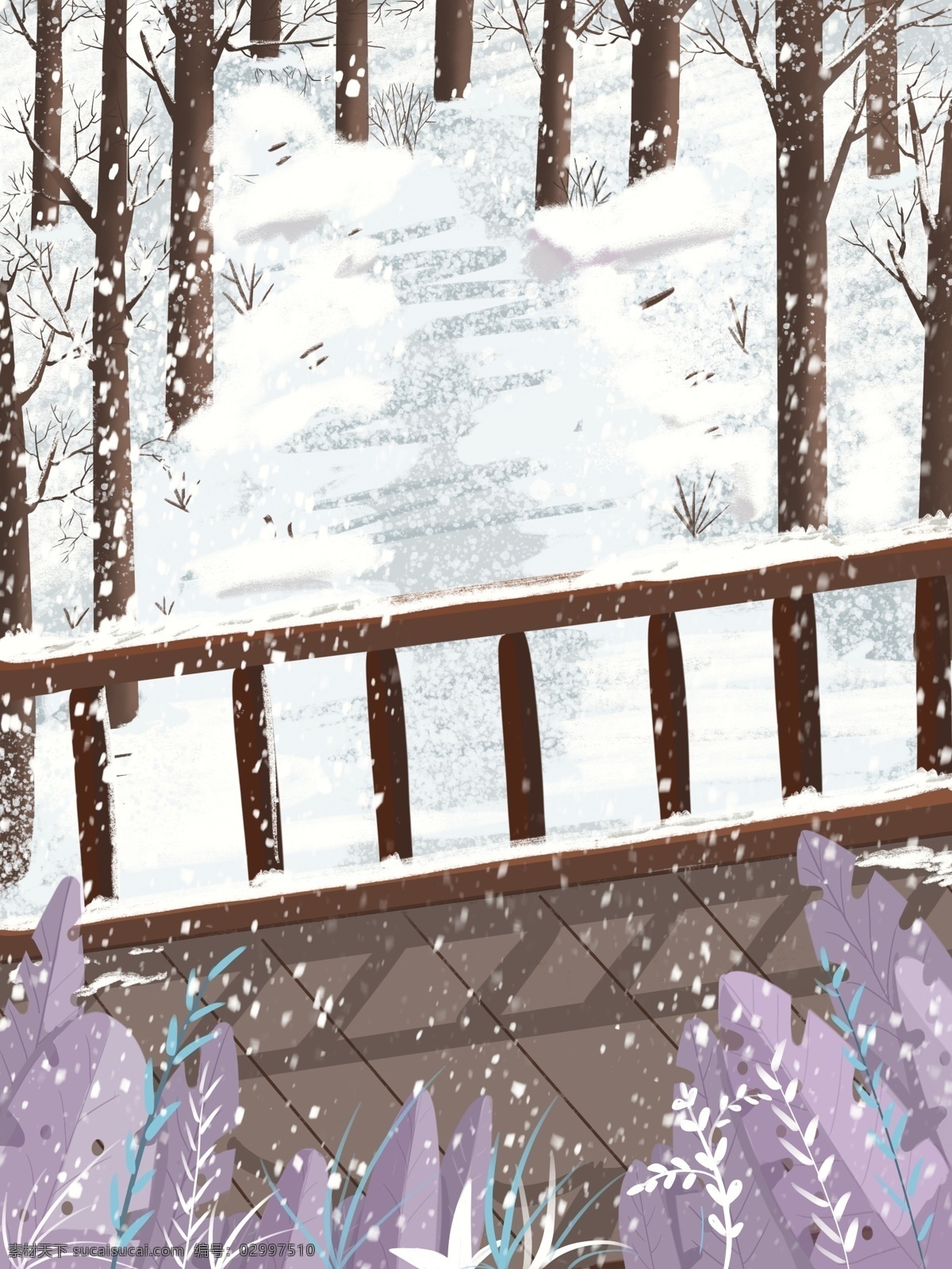 简约 冬季 雪地 树林 背景 广告背景 背景图 创意 栈道 冬季背景 下雪 背景设计 psd背景 背景展板 促销背景 背景展板图