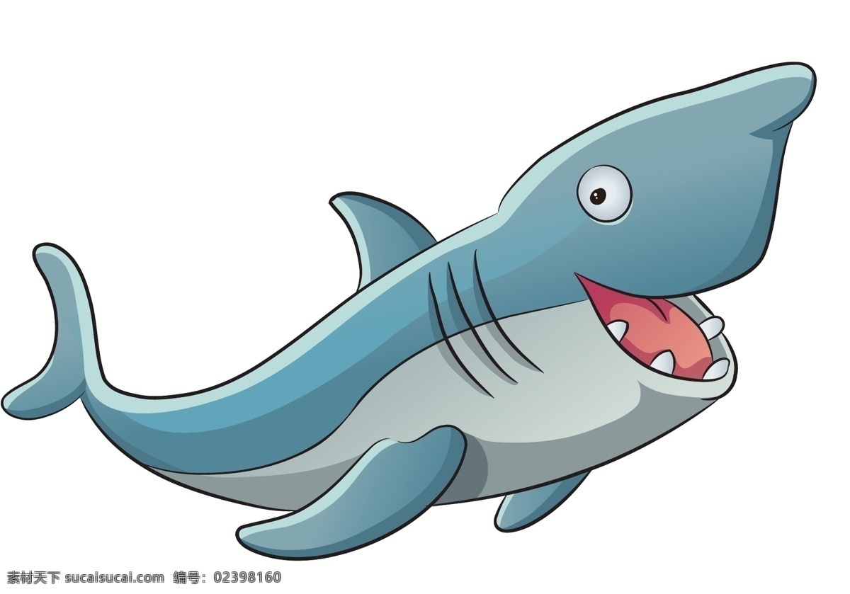矢量 卡通 鲨鱼 海洋生物 模板下载 海洋 鱼 矢量生物 海底 海鲜