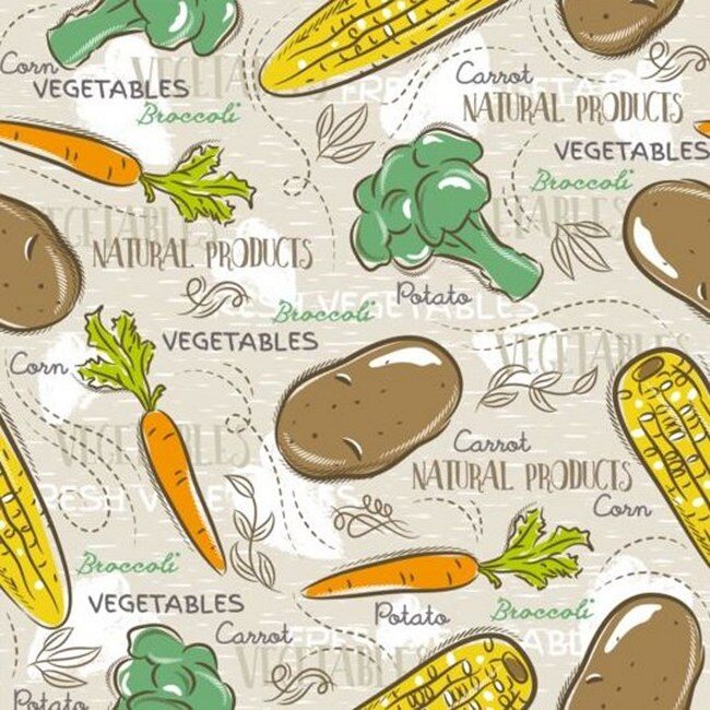 蔬菜食材背景 蔬菜 食材 胡萝卜 玉米 土豆 矢量背景