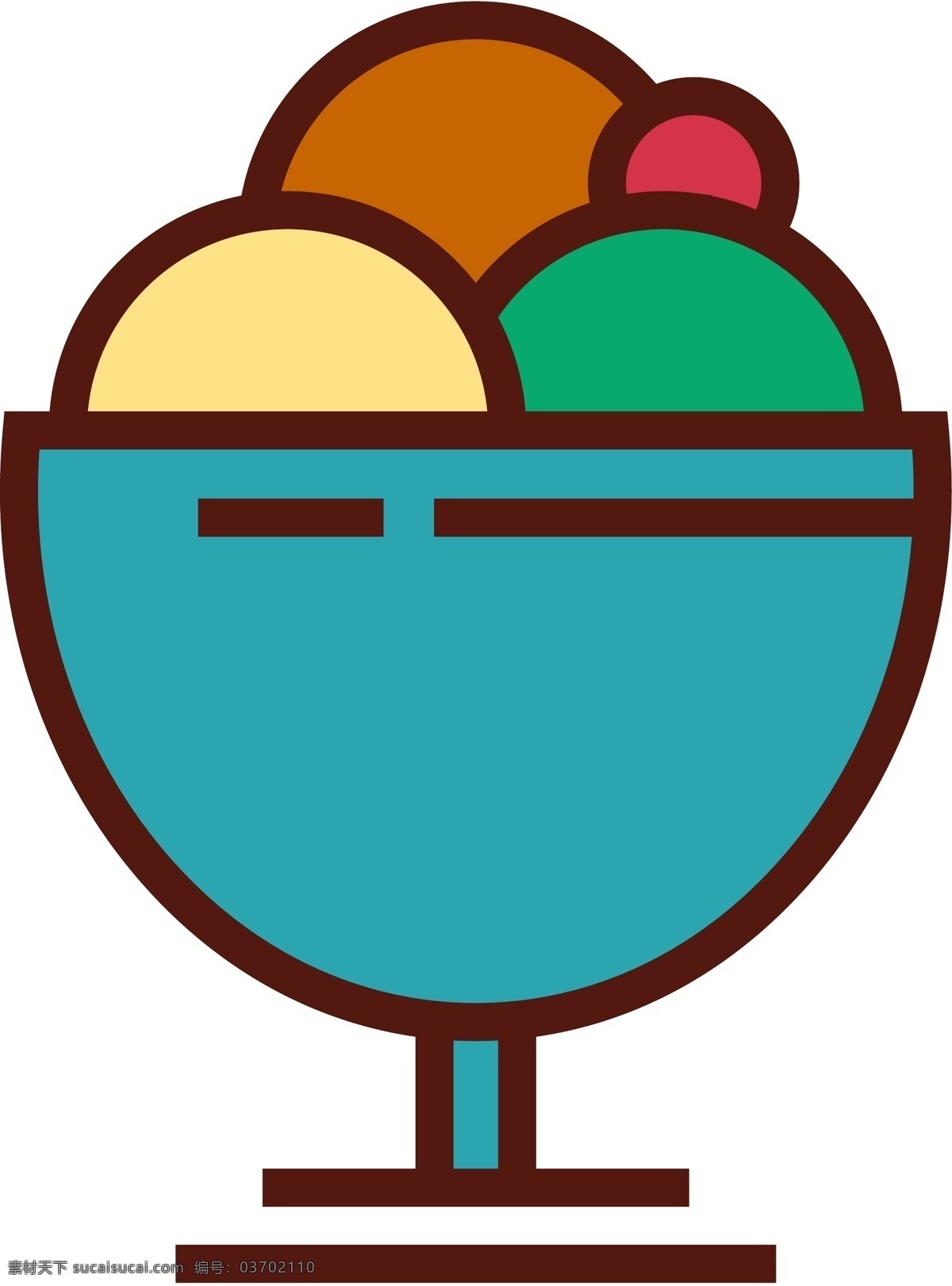 冰淇凌 icon 图标素材 零食 雪糕 食品 线性 扁平 手绘 单色 多色 简约 精美 可爱 方正 图标