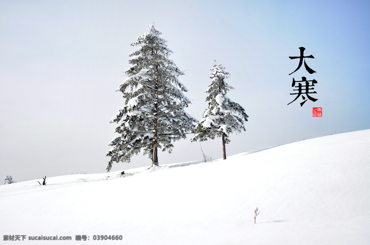 大寒 二十四节气 雪山 白色