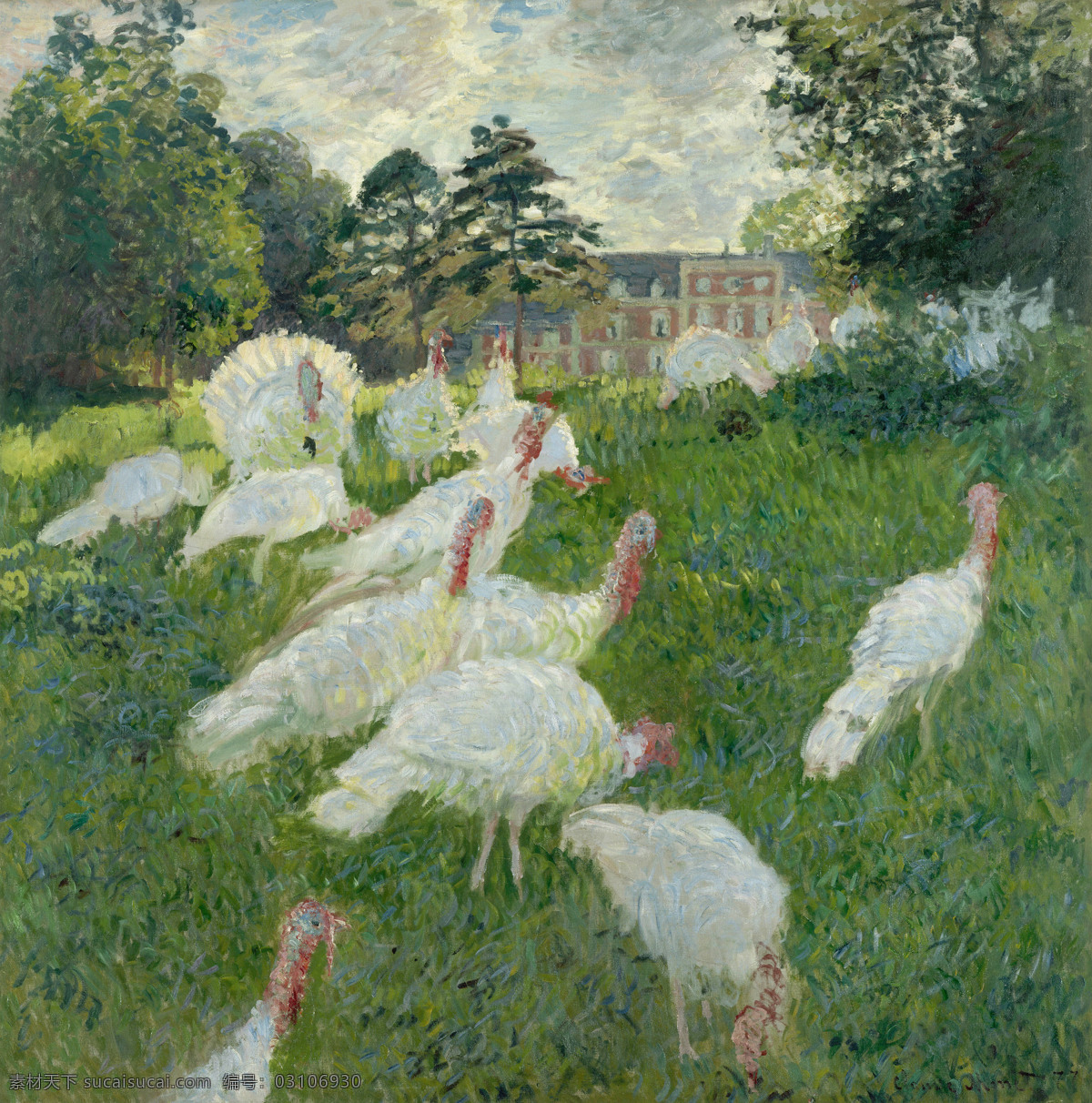 monet 风景 油画 装饰画 法国 画家 克劳德 turkeys 莫 奈 oscar claude 印象派 风景画 静物 装饰素材