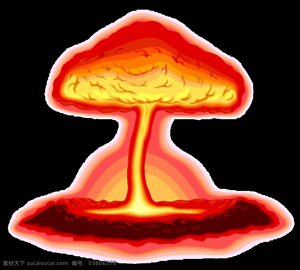 红色 爆炸 蘑菇云 免 抠 透明 效果 ps 大爆炸效果 效果图