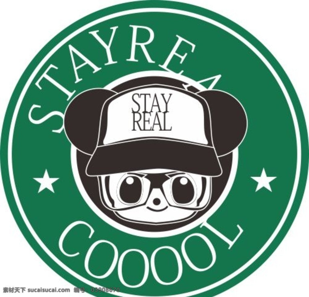 小鼠图标 stayre 老鼠 星巴克 熊猫 图标 时尚 帽子 logo设计