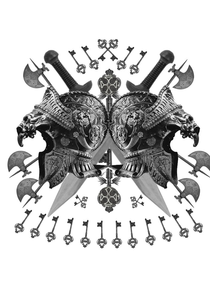 盔甲 宝剑 花纹 钥匙 骑士 复古 图案 高清 复古花纹 文化艺术