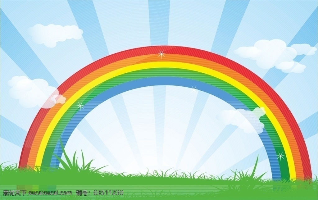 彩虹图片 彩虹 器材 光芒 矢量 矢量素材 设计素材
