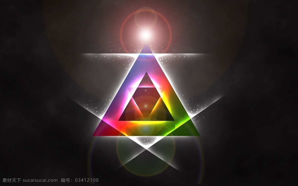 炫酷 光线 炫酷形状 渐变 形状 三角形 重叠 重合 发光边