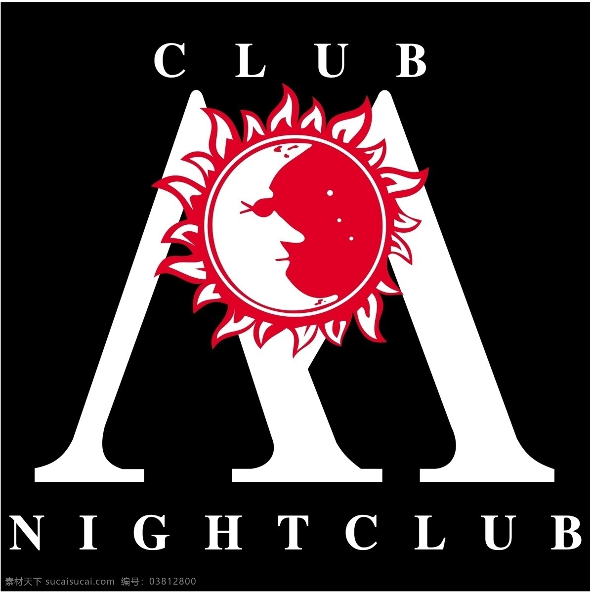 club 太阳 皇冠 图标 logo logo设计 黑色背景